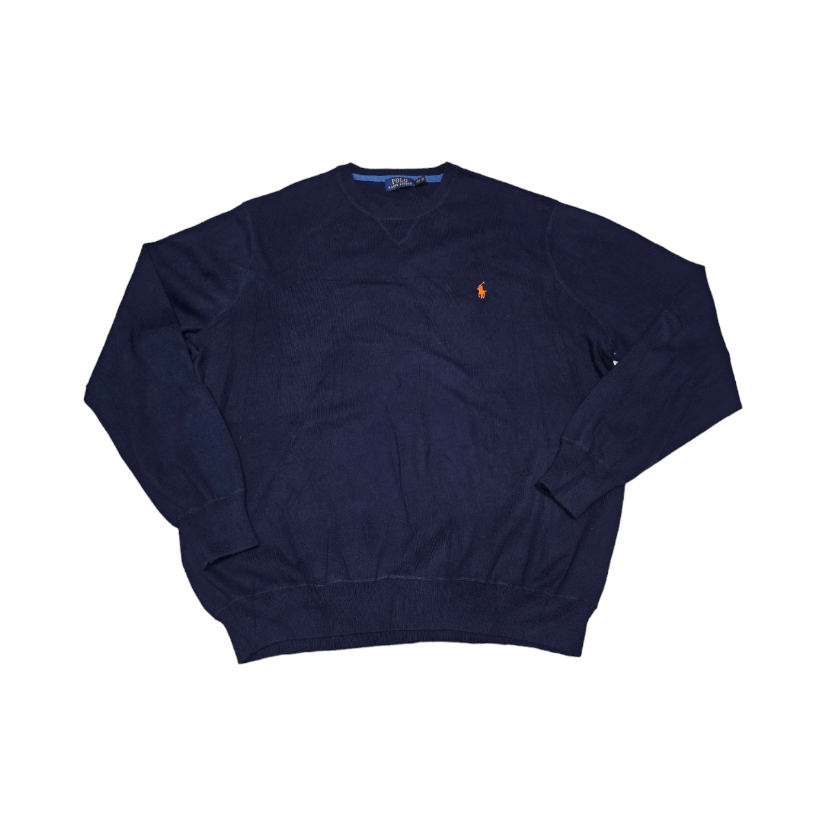 Sudadera Ralph Lauren 2xl Tall Azul Pony Naranja