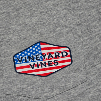 Playera Manga Larga Vineyard Vines Xchico Xs Gris Bandera