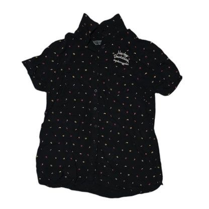 Camisa Manga Corta Harley Davidson Mujer Mediana M Negro