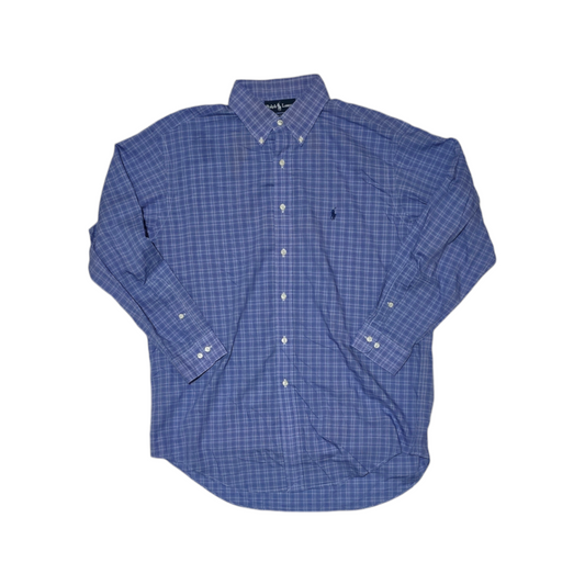 Camisa Ralph Lauren Grande L 16 1/2 32-33 Yarmouth Azul