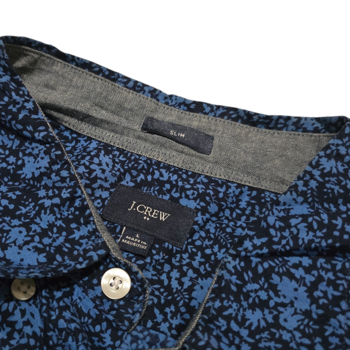 Camisa J.crew Grande L Slimfit Azul