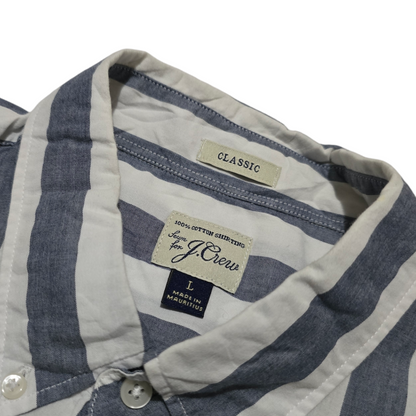 Camisa Manga Corta J.crew Grande L Classic Fit Lineas