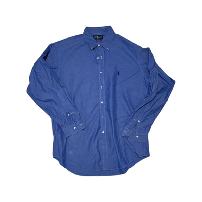 Camisa Ralph Lauren Grande L 16 1/2 35 Yarmouth Azul