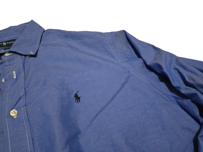 Camisa Ralph Lauren Grande L 16 1/2 35 Yarmouth Azul