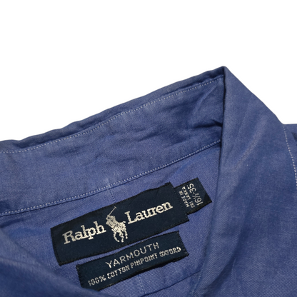 Camisa Ralph Lauren Grande L 16 1/2 35 Yarmouth Azul