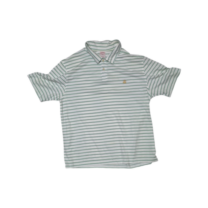 Playera Polo Brooks Brothers Xgrande Xl Blanco Y Verde