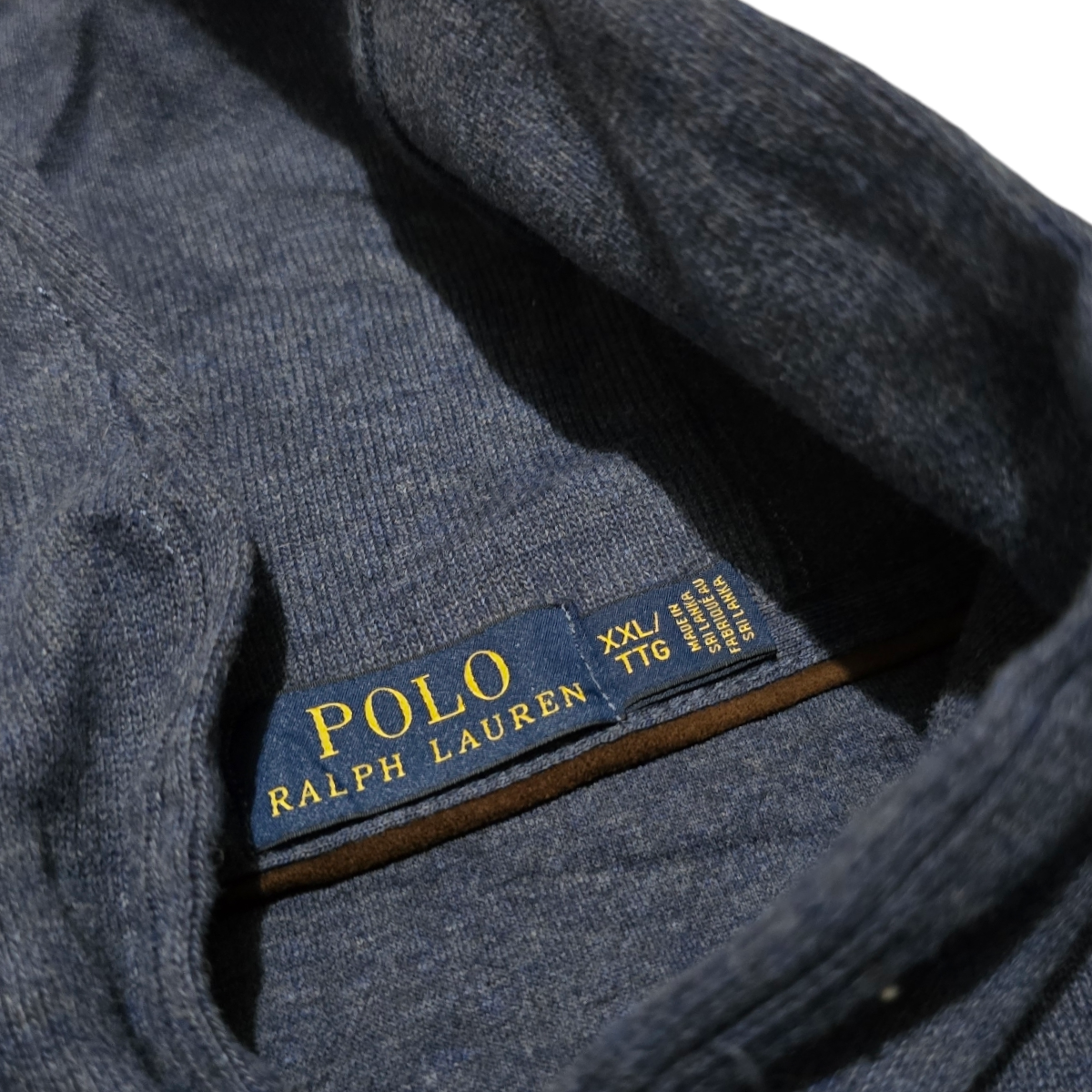 Sueter Cuello Alto Ralph Lauren 2xl Azul Pony Rojo