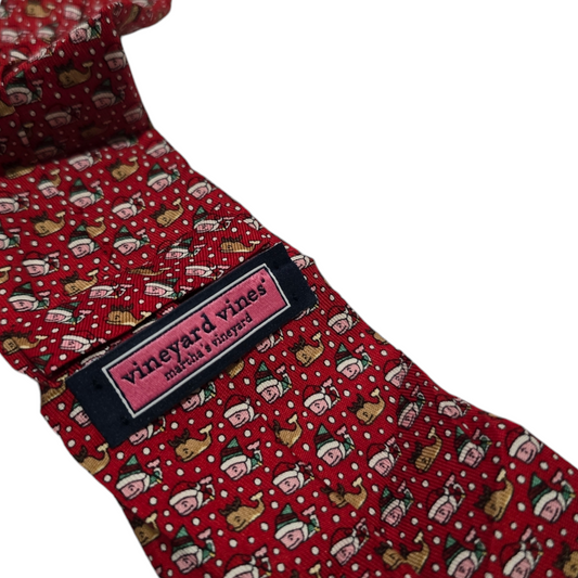 Corbata Vineyard Vines Rojo Navidad