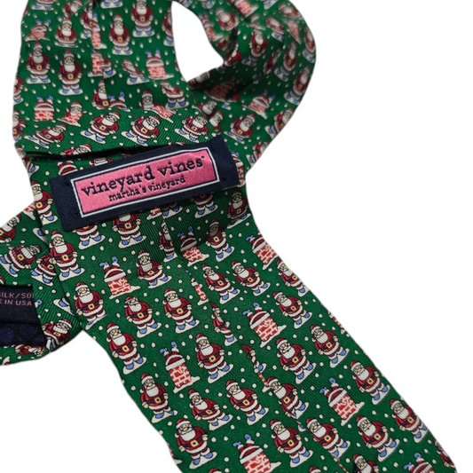 Corbata Vineyard Vines Verde Santa Claus