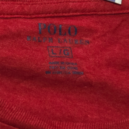 Playera Manga Larga Ralph Lauren Grande L Rojo Pony Azul