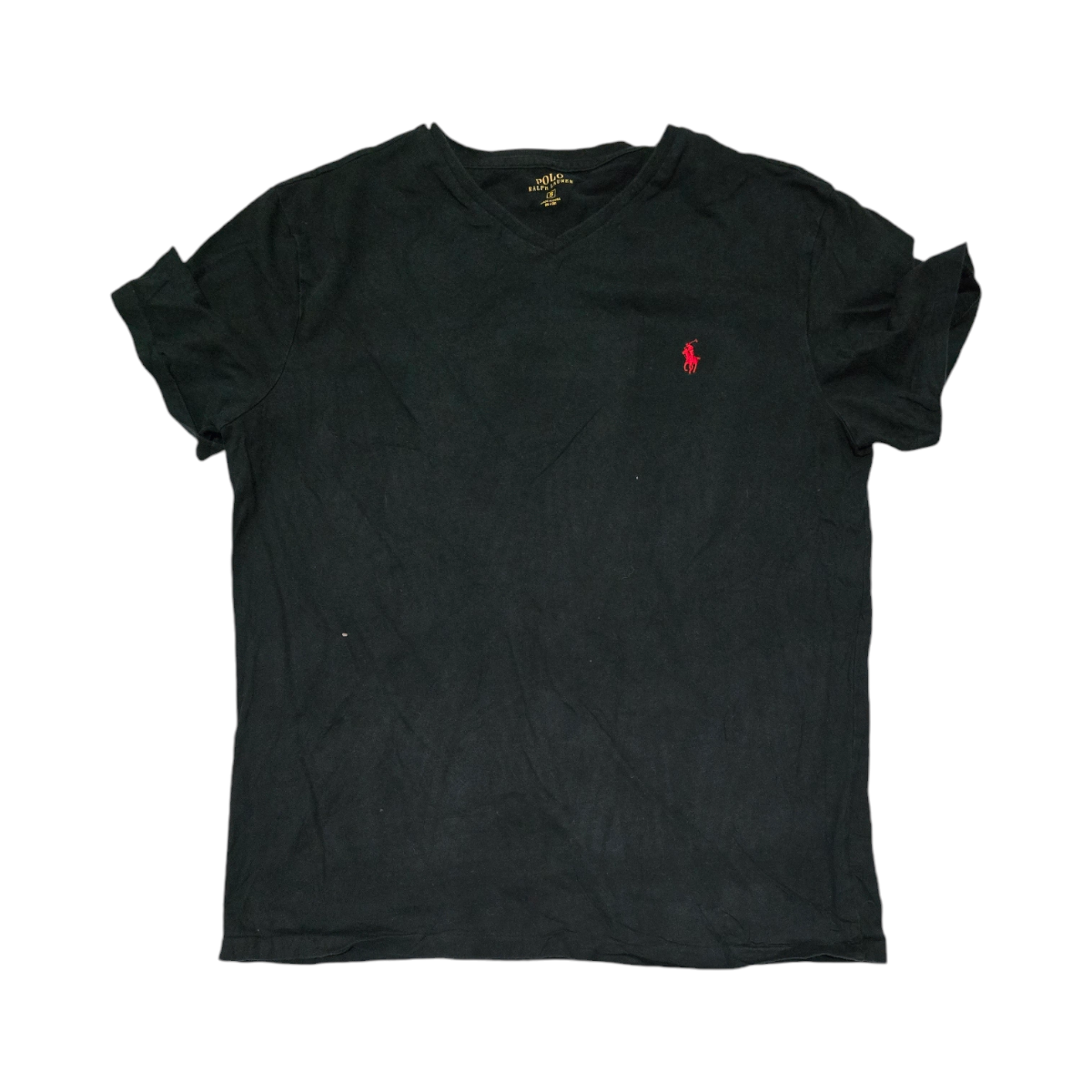 Playera Ralph Lauren Chico S Negro Pony Rojo