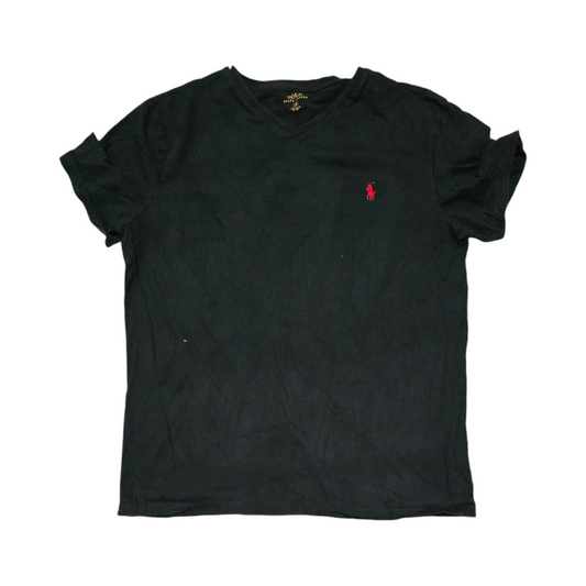 Playera Ralph Lauren Chico S Negro Pony Rojo