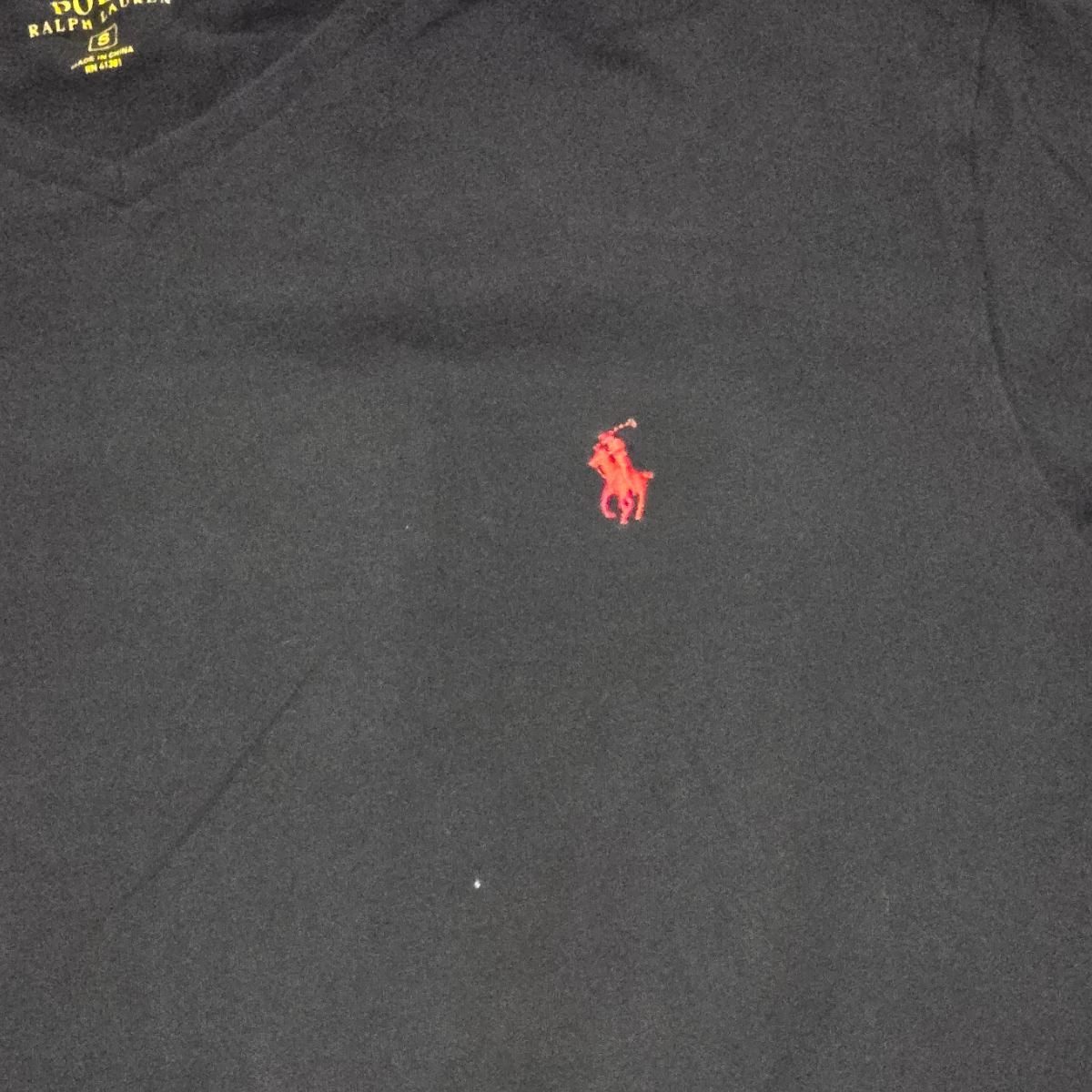 Playera Ralph Lauren Chico S Negro Pony Rojo