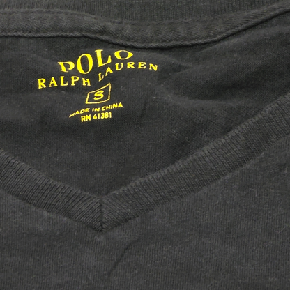 Playera Ralph Lauren Chico S Negro Pony Rojo