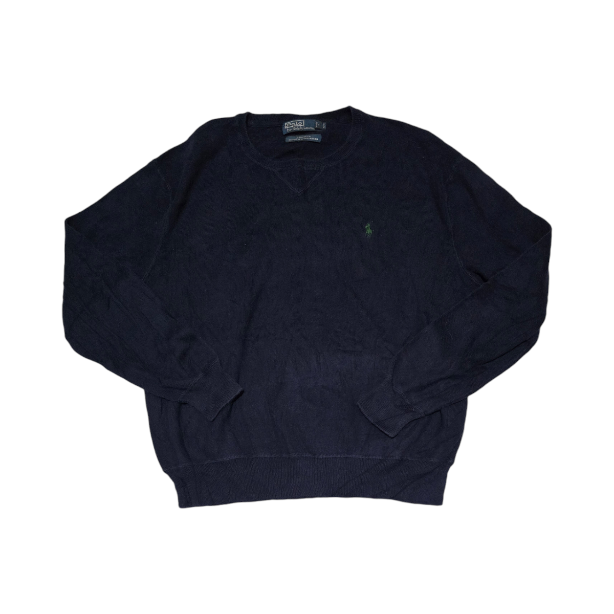 Sueter Cuello Redondo Ralph Lauren Grande L Azul Pony Verde