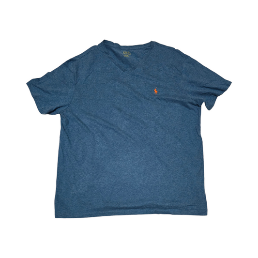 Playera Ralph Lauren Xgrande Xl Azul Pony Naranja