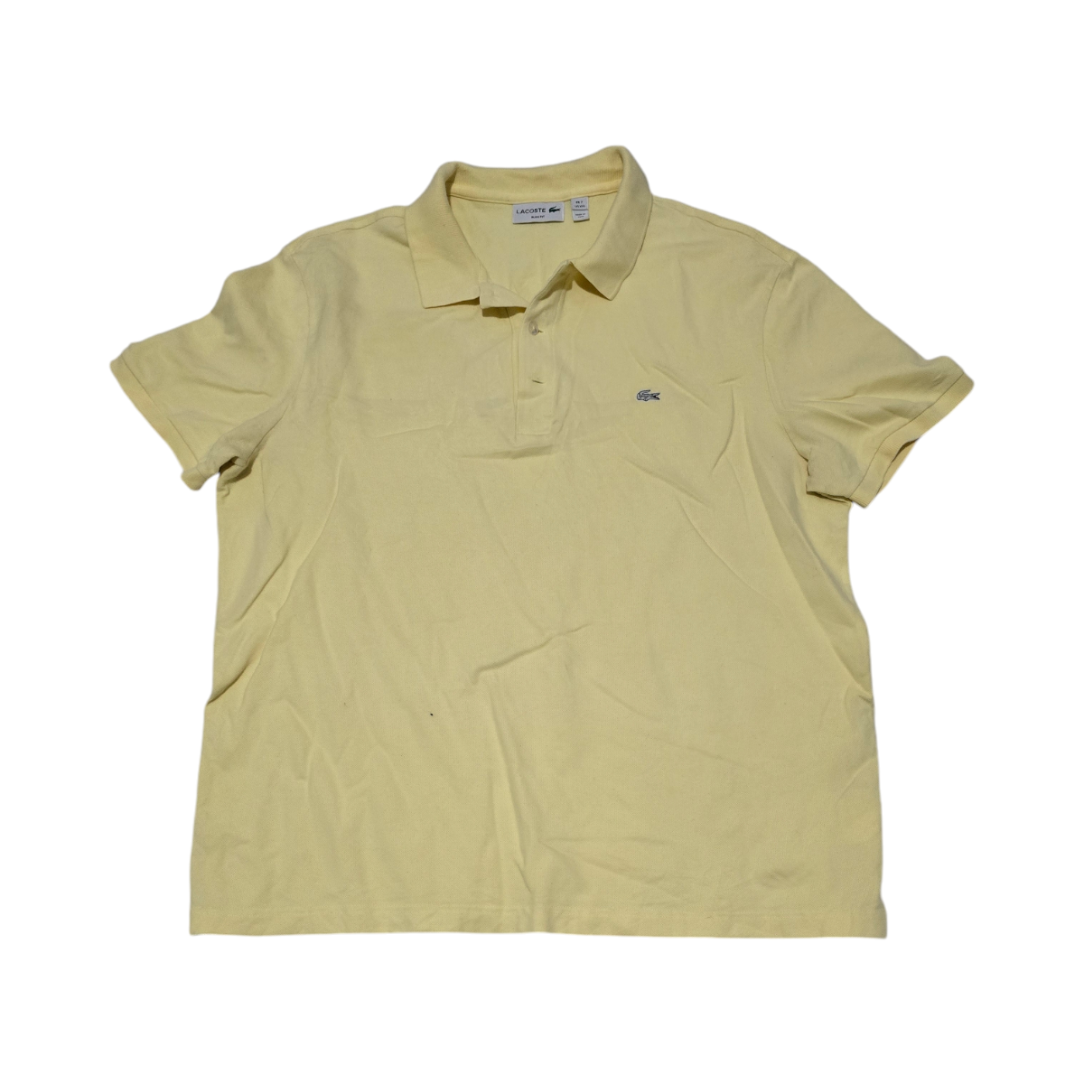 Playera Polo Lacoste 2xl Fr7 Slimfit Amarillo