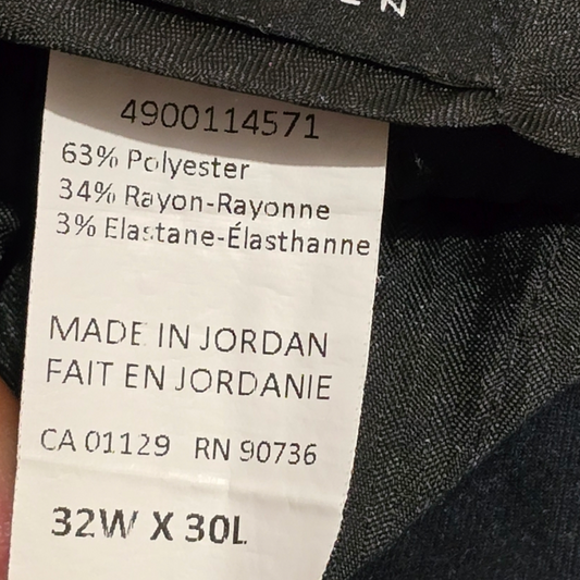 Pantalon Vestir Ralph Lauren 32x30 Recto Negro