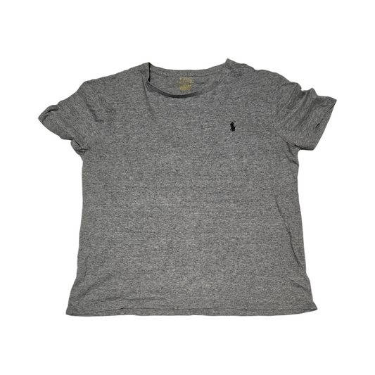Playera Ralph Lauren Mediana Custom Slimfit Gris Pony Negro