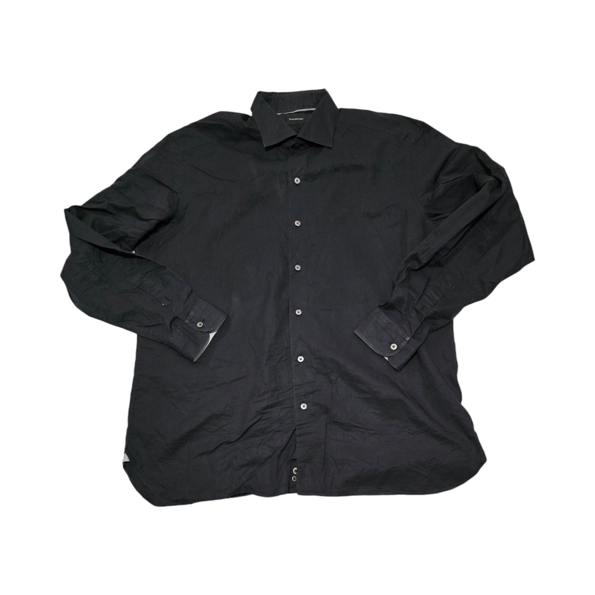 Camisa Ermenegildo Zegna 2xl Negro Deslavado