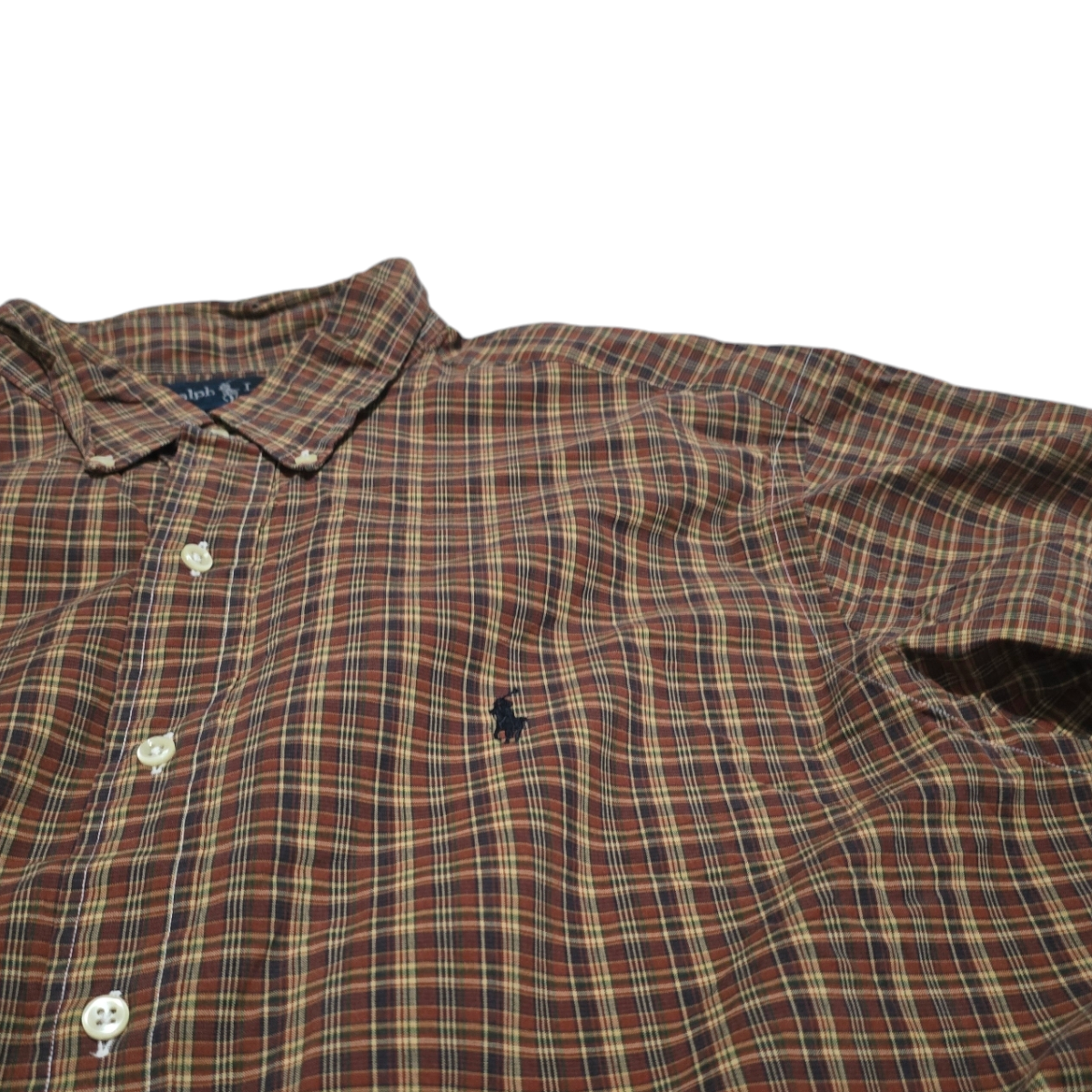 Camisa Ralph Lauren 2xl Classc Fit Cuadro Cafe