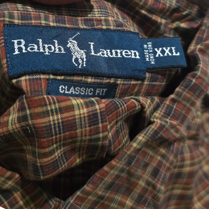 Camisa Ralph Lauren 2xl Classc Fit Cuadro Cafe