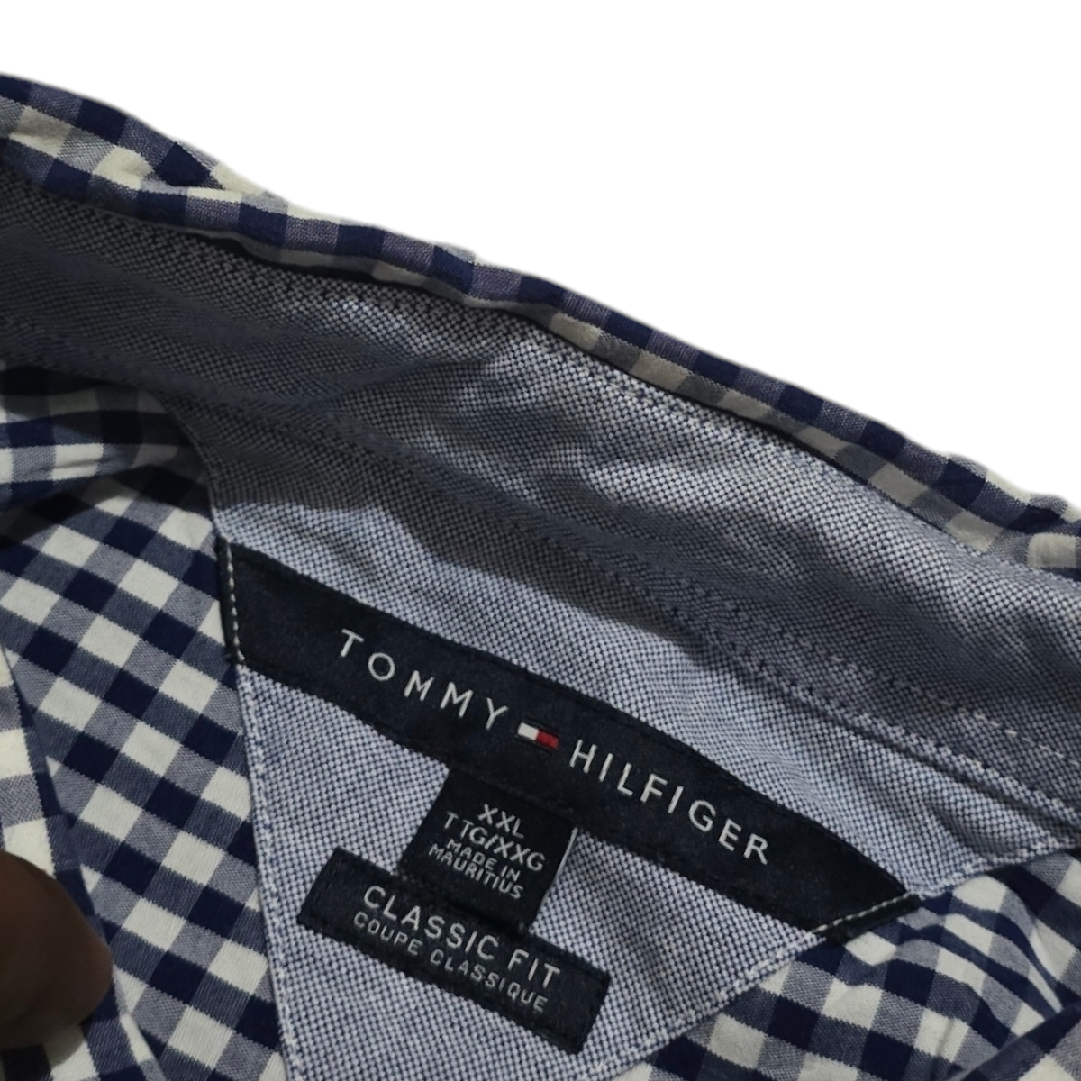 Camisa Tommy Hilfiger 2xl Classic Fit Cuadro Azul