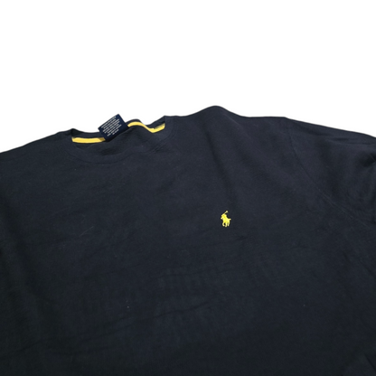 Playera Manga Larga Ralph Lauren 2xl Negro Pony Amarillo