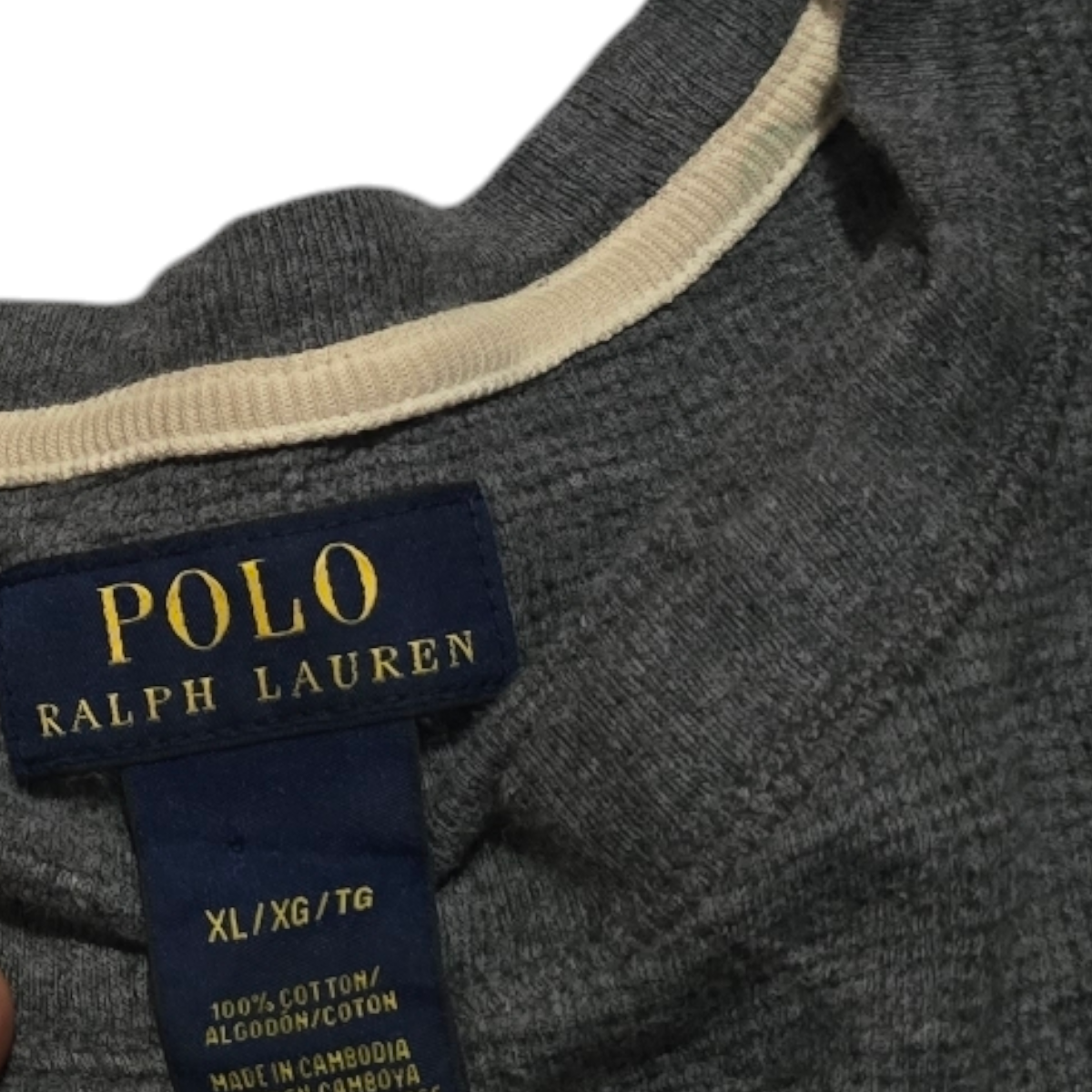 Playera Manga Larga Ralph Lauren Xgrande Xl Gris