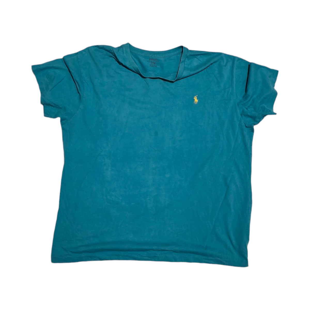 Playera Ralph Lauren Grande L Turquesa Pony Amarillo