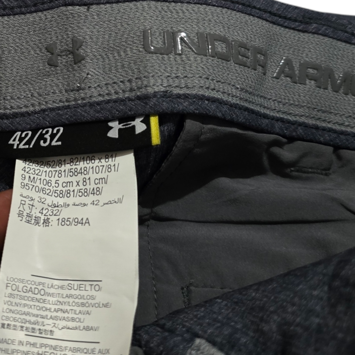 Pantalon Under Armour 42x32 Deportivo Azul