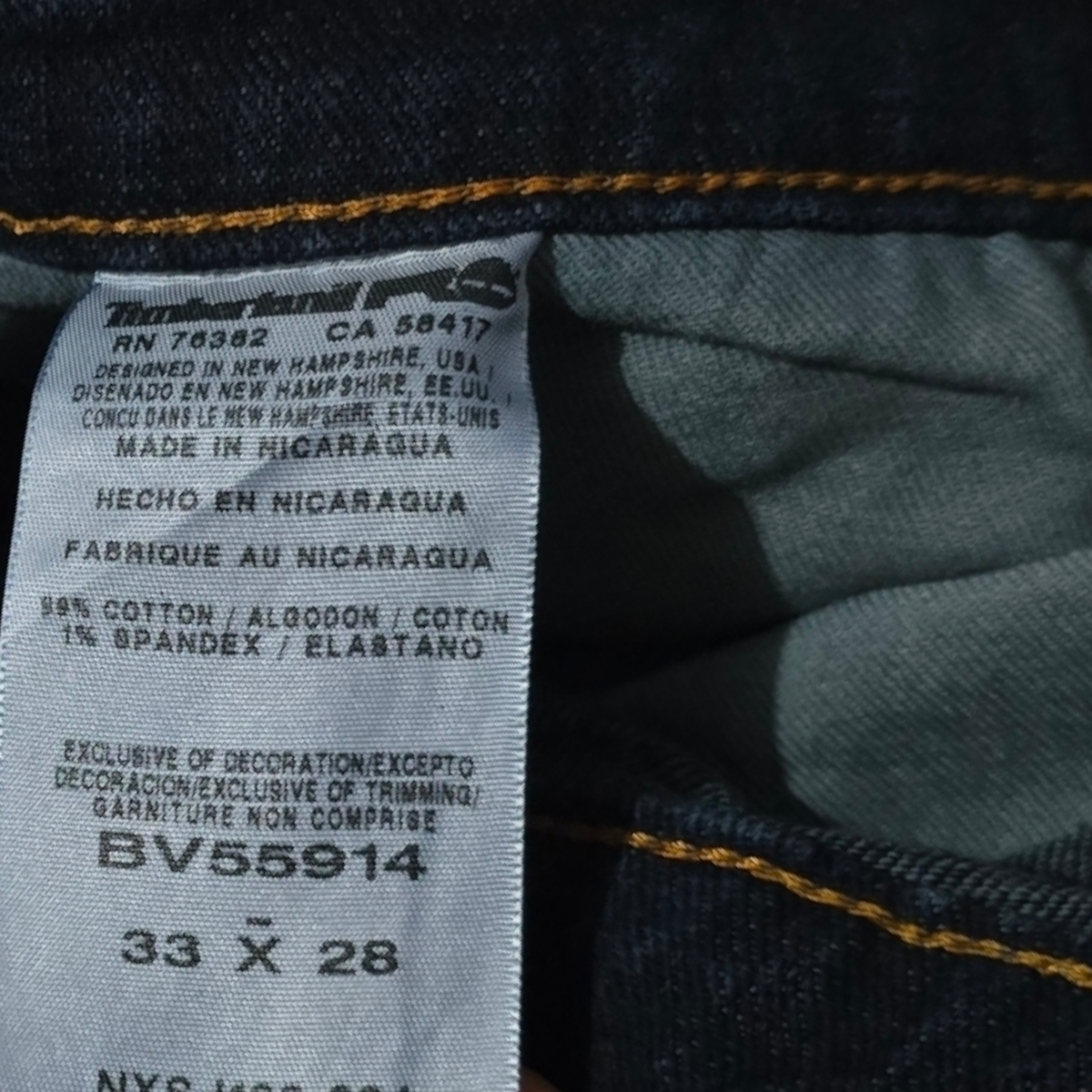 Pantalon Timberland Pro 33x28 Recto Azul
