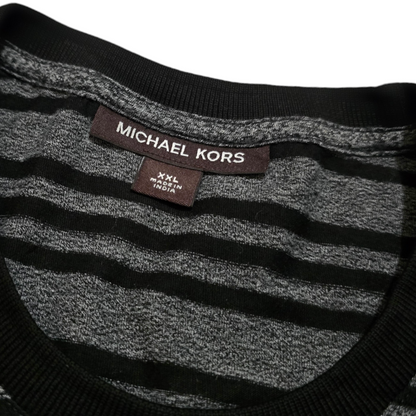 Playera Michael Kors 2xl Negro Lineas Grises