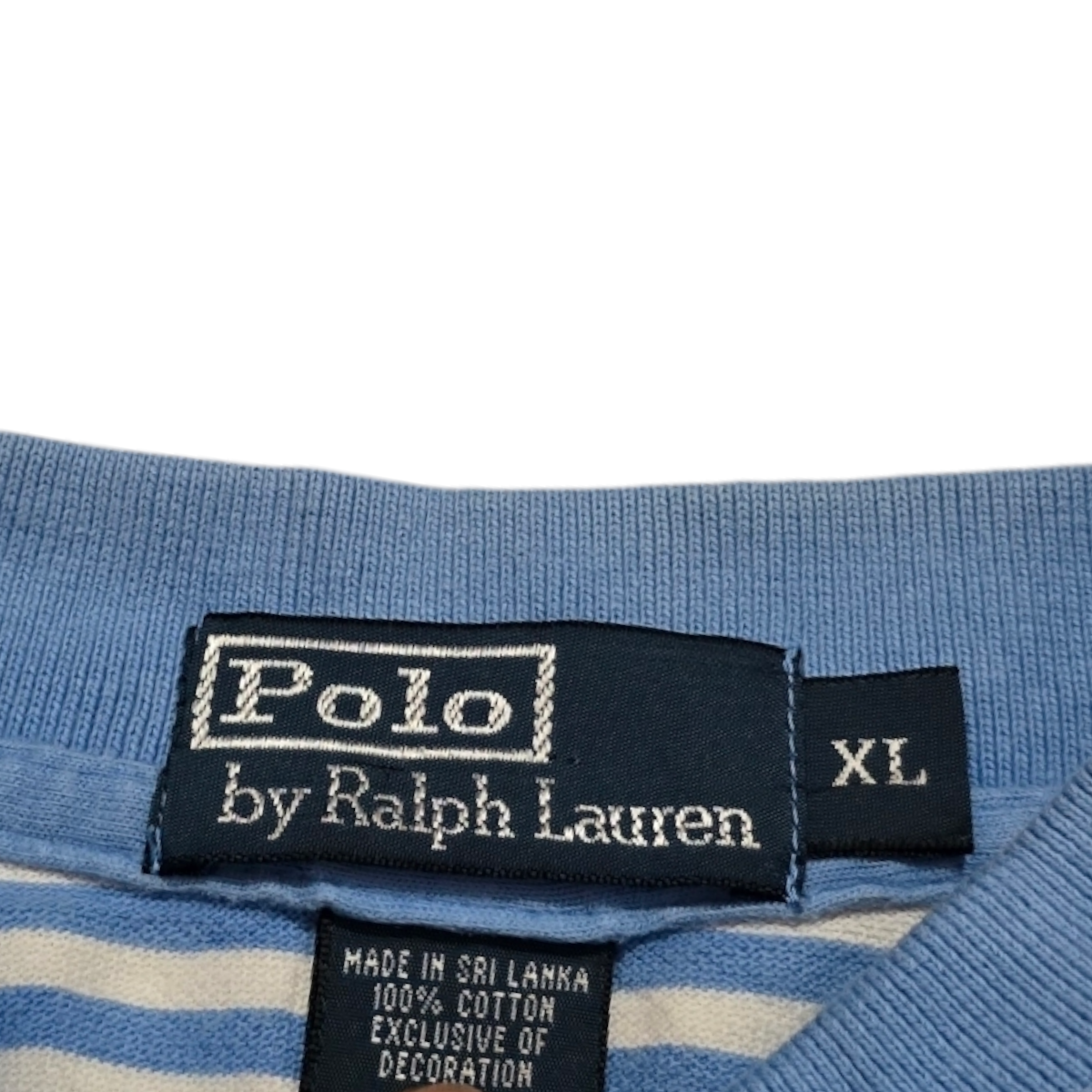 Playera Polo Raplh Lauren Xgrande XL Azul lineas