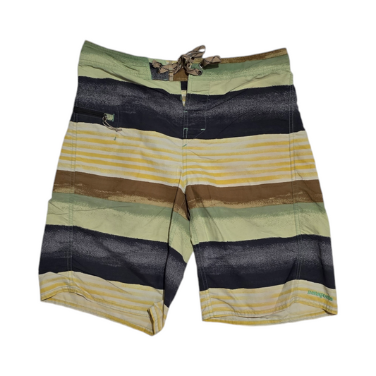 Short Patagonia Talla 31 Verde Lineas