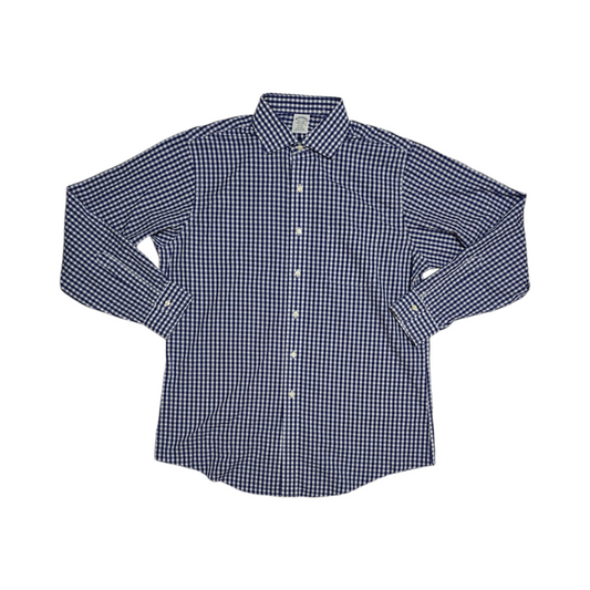 Camisa Brooks Brothers Grande L 16 1/2 Regent Cuadro Azul