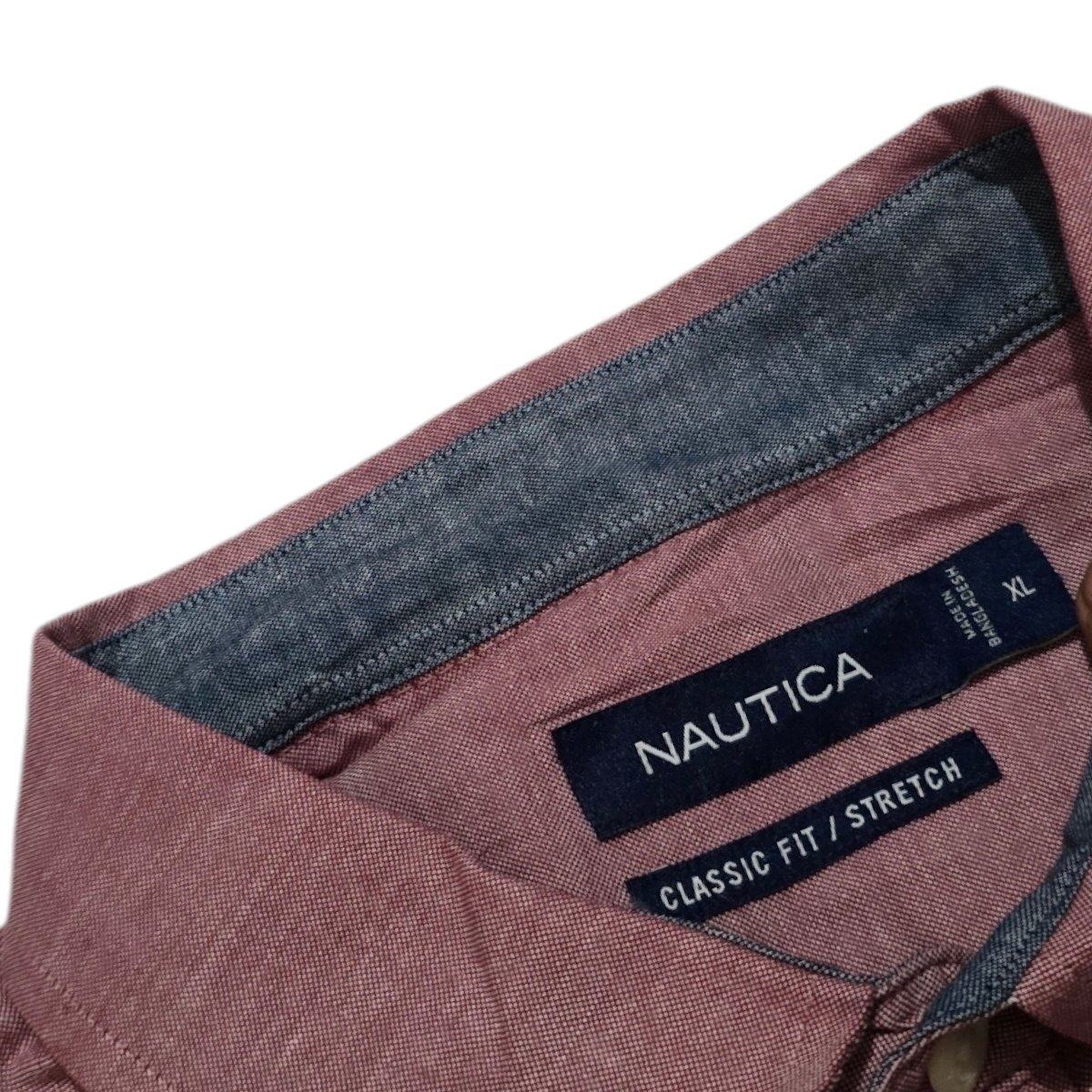 Camisa Manga Corta Nautica Xgrande Xl Classic Fit Vino