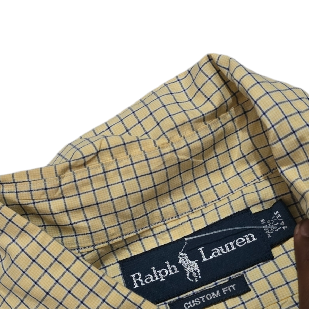 Camisa Ralph Lauren Xgrande 17 1/2 34-35 Custom Fit Amarillo