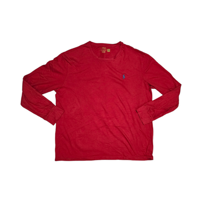 Playera Manga Larga Ralph Lauren Xgrande Xl Rojo Pony Azul
