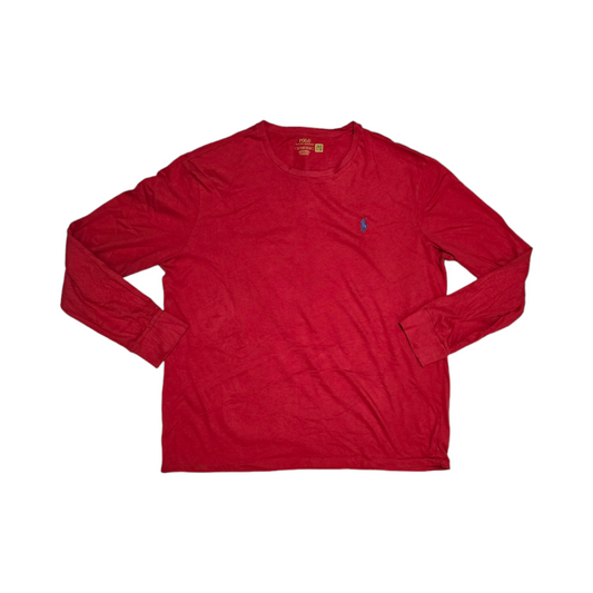 Playera Manga Larga Ralph Lauren Xgrande Xl Rojo Pony Azul
