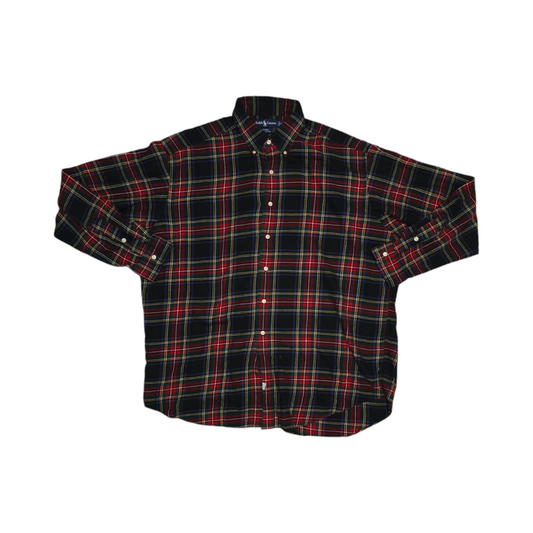 Camisa Ralph Lauren Xgrande Xl Blake Cuadro Rojo