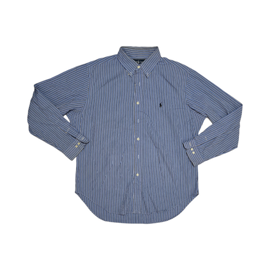 Camisa Ralph Lauren Grande Classic Fit Lineas Azules