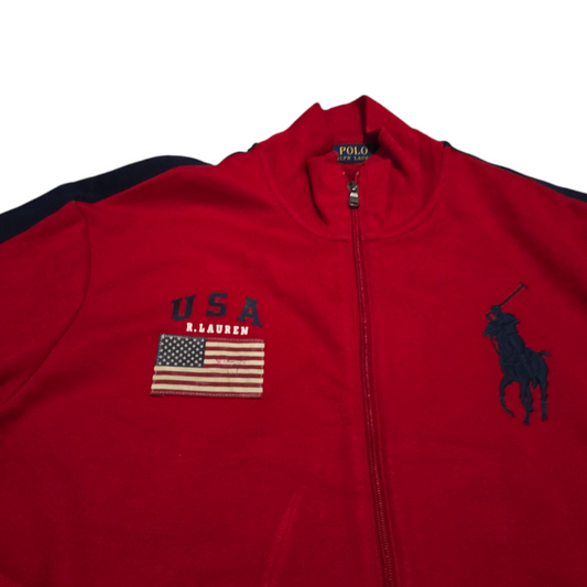 Sudadera Ralph Lauren Xgrande Xl Rojo Big Pony
