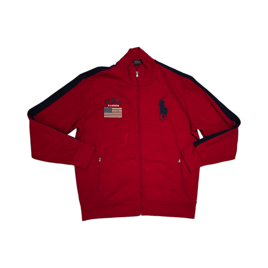 Sudadera Ralph Lauren Xgrande Xl Rojo Big Pony