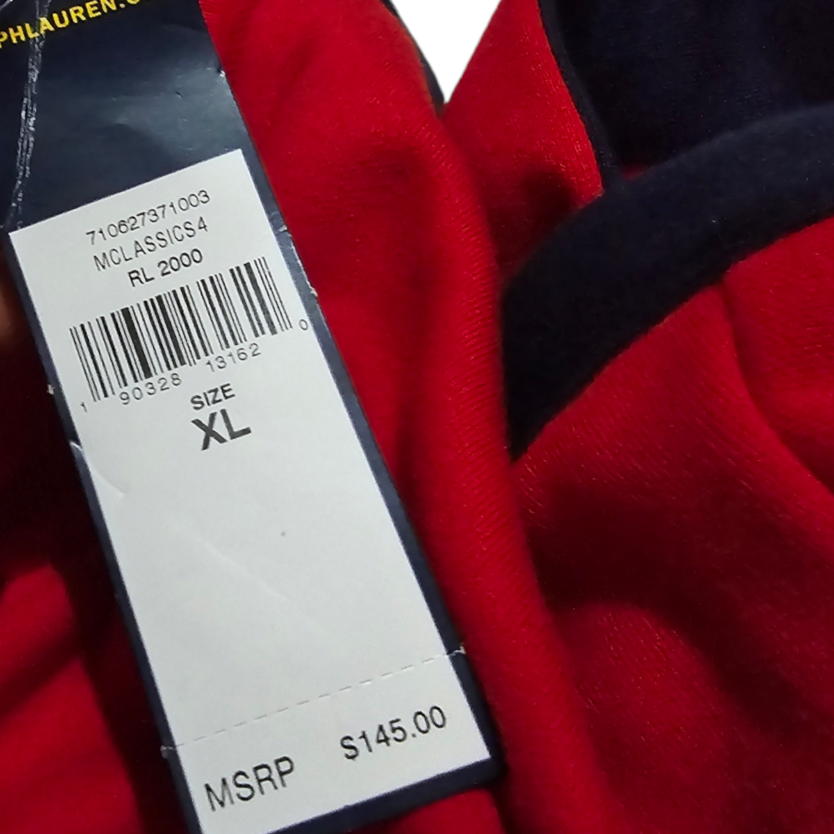 Sudadera Ralph Lauren Xgrande Xl Rojo Big Pony