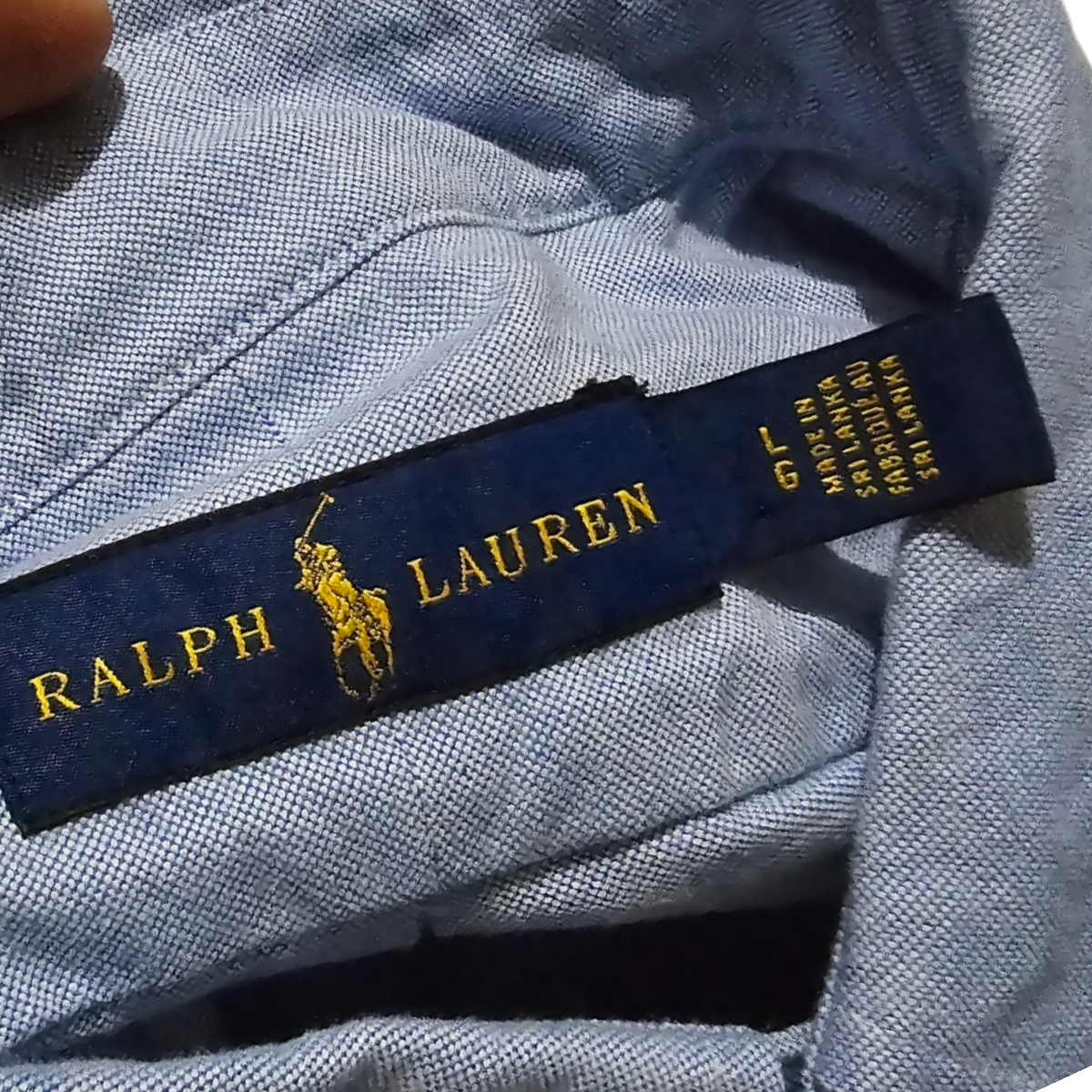 Camisa Ralph Lauren Manga Corta Grande L Azul Banderas