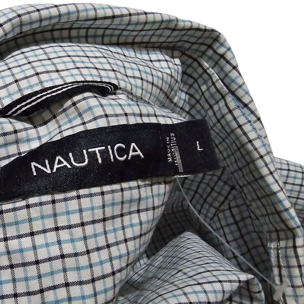 Camisa Nautica Grande L Azul Cuadros