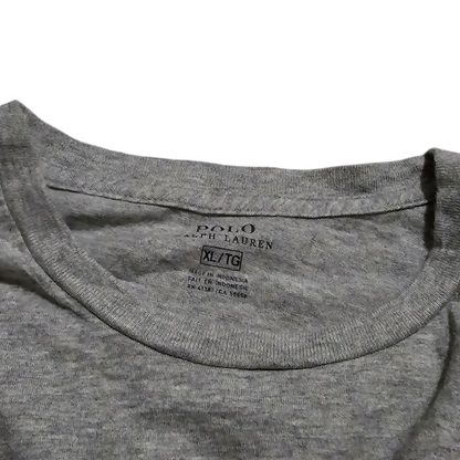 Playera Manga Larga Ralph Lauren Xgrande Xl Gris Pony Azul