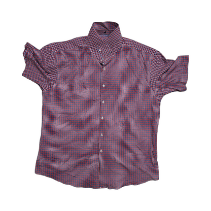 Camisa Manga Corta Nautica 2xl Cuadro Rojo