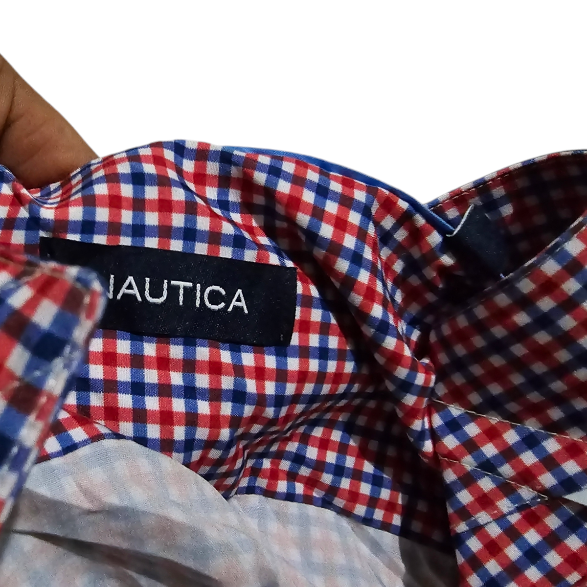 Camisa Manga Corta Nautica 2xl Cuadro Rojo